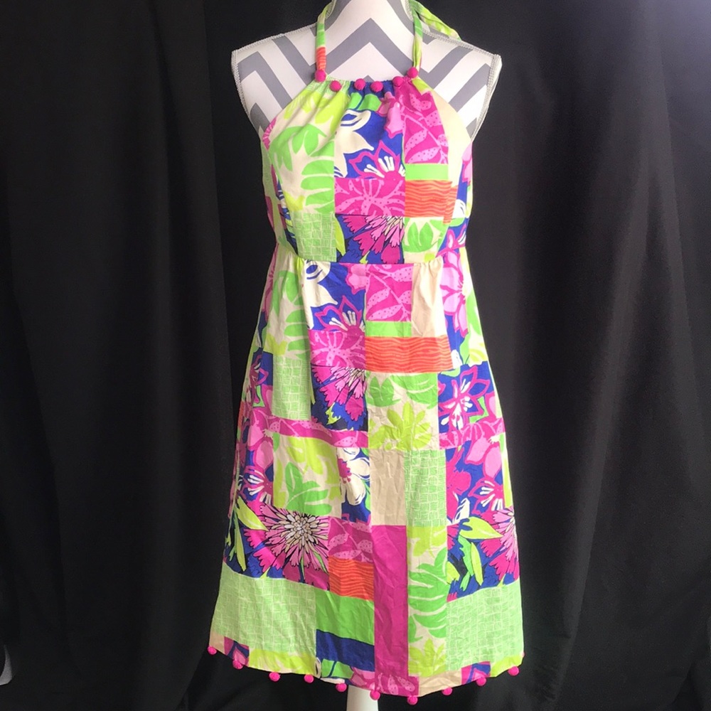 Lilly Pulitzer Thatch Patch Brighton Pom Pom Dress